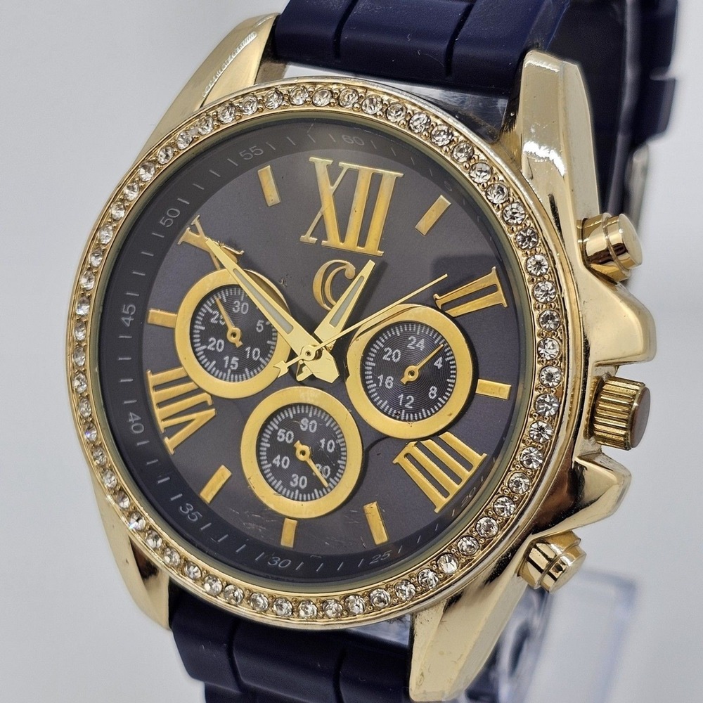 Charming Charlie Women's Watch 46MM Blue Dial Blue Plastic Bands New‎ Battery - Picture 3 of 12